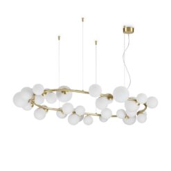 IDEAL LUX Κρεμαστό Φωτιστικό PERLAGE 30xG9 Χρυσού Χρώματος – 296746