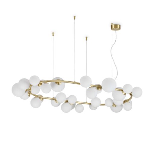 IDEAL LUX Κρεμαστό Φωτιστικό PERLAGE 30xG9 Χρυσού Χρώματος – 296746