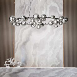 IDEAL LUX Κρεμαστό Φωτιστικό PERLAGE 14xG19 Χρυσού Χρώματος – 322780