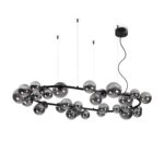 IDEAL LUX Κρεμαστό Φωτιστικό PERLAGE 30xG9 Μαύρου Χρώματος – 296753