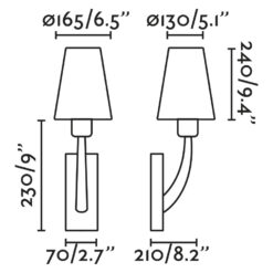 Faro Barcelona Φωτιστικό Τοίχου Χρυσό – 29681-19