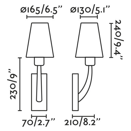 Faro Barcelona Φωτιστικό Τοίχου Χρυσό – 29681-19