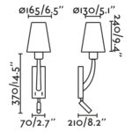 Faro Barcelona Φωτιστικό Τοίχου REM Χρυσό – 29683-19