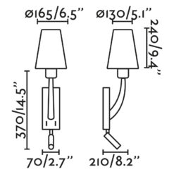 Faro Barcelona Φωτιστικό Τοίχου REM Χρυσό – 29683-19