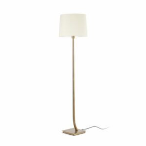 REM BRONZE FLOOR LAMP WHITE LAMPSHADE             FARO – 29687-07