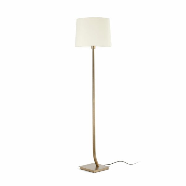 REM BRONZE FLOOR LAMP WHITE LAMPSHADE             FARO – 29687-07
