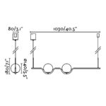 LE VITA Κρεμαστό Φωτιστικό Ράγα Χρυσό LED 13W 2700K FARO – 29691