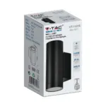 Επιτοίχιο Φωτιστικό Σποτ Up-Down GU10 Μαύρο V-TAC – 2971
