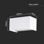 LED απλίκα 24W ορθογώνια με λευκό σώμα 4000K φυσικό λευκό IP65 V-TAC – 2976