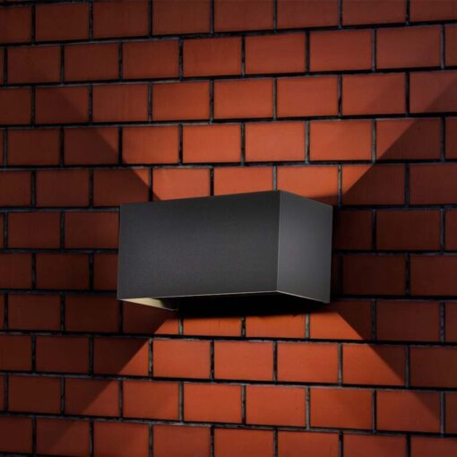 LED απλίκα 24W ορθογώνια με μαύρο σώμα 4000K φυσικό λευκό IP65 V-TAC – 2978