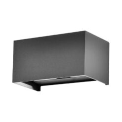 LED απλίκα 24W ορθογώνια με γκρι σώμα 3000K θερμό λευκό IP65 V-TAC – 2979