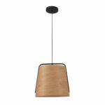 STOOD PENDANT LAMP 1XE27 NEGRO + WOOD MAX 20W     FARO – 29848