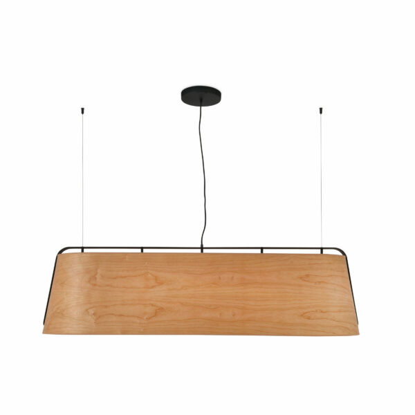 STOOD PENDANT LAMP 5XE27 NEGRO + WOOD MAX 20W     FARO – 29849