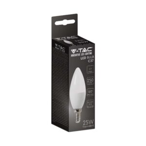 LED Λάμπα E14 Κερί 2.9W V-TAC Θερμό 3000K – 2984
