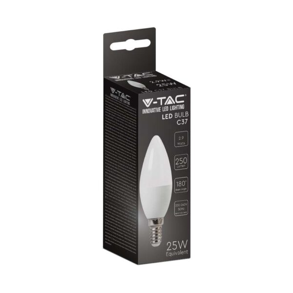 LED Λάμπα E14 Κερί 2.9W V-TAC Θερμό 3000K – 2984