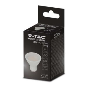 LED SPOT Λάμπα GU10 2.9W V-TAC  100° 250lm Θερμό 3000K – 2987