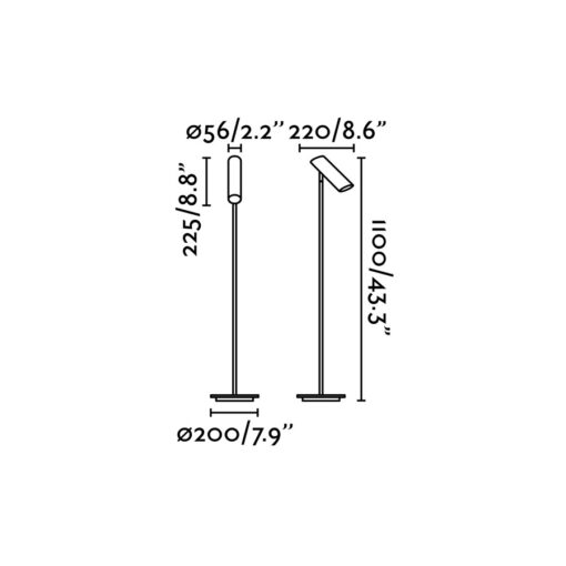 LINK BLACK FLOOR LAMP 1 X GU10 11W                FARO – 29884