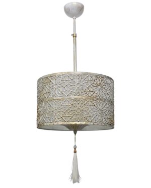 DAMASCUS 1L WHITE-BRONZE ΚΡΕΜΑΣΤΟ Ε/27 Heronia – 14-0287