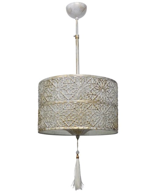 DAMASCUS 1L WHITE-BRONZE ΚΡΕΜΑΣΤΟ Ε/27 Heronia – 14-0287