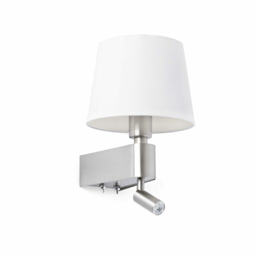 ROOM WHITE WALL LAMP WITH LED READER 3W 3000K 200Lm FARO – 29976