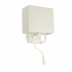 VESPER WHITE WALL LAMP WITH READER LED 1 X E14 + LED 1W 3000K FARO – 29982