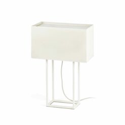 VESPER WHITE TABLE LAMP 2 X E27 20W               FARO – 29984