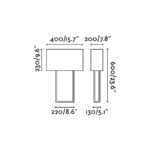 VESPER BROWN TABLE LAMP 2 X E27 20W               FARO – 29985