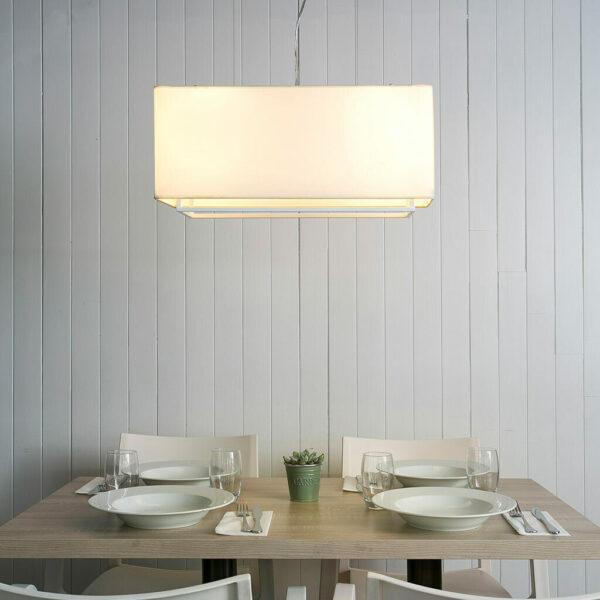 VESPER-1 WHITE PENDANT LAMP 2XE27 MAX 20W         FARO – 29986