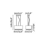 VESPER-1 BROWN PENDANT LAMP 2XE27 MAX 20W         FARO – 29987