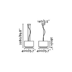 Faro Barcelona VESPER 400 Κρεμαστό Φωτιστικό, Λευκού Χρώματος – 29988