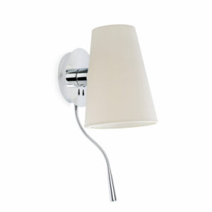 LUPE CHROME WALL LAMP WITH LED 1W 3000K 100Lm READER 1EX27 FARO – 29996