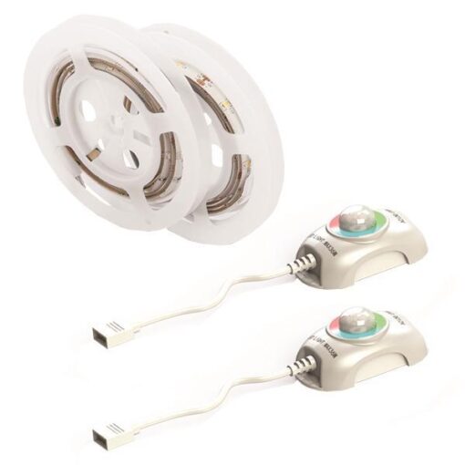 ΤΑΙΝΙΑ LED DIMMABLE ΜΕ ΑΙΣΘΗΤΗΡΑ ΚΙΝΗΣΗΣ 1,5M 9W 12V RGB IP65 ΣΕΤ 2ΤΜΧ PRO EUROLAMP 145-70022