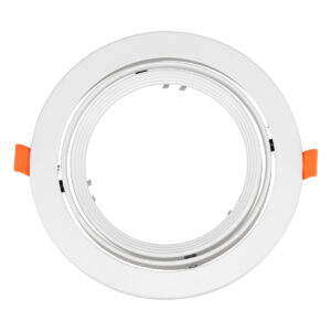 GloboStar® VITA 77850 Χωνευτό Κινούμενο Στρογγυλό Σποτ Οροφής για Λάμπα AR111 – IP20 – Χυτό Αλουμίνιο – Φ17 x Υ4.5cm – Λευκό – 5 Χρόνια Εγγύηση