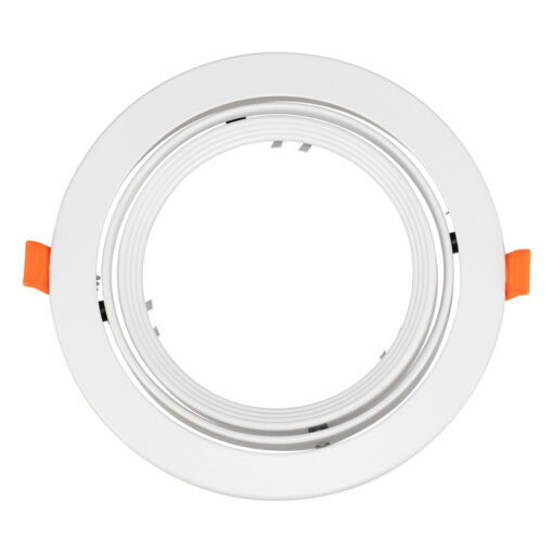 GloboStar® VITA 77850 Χωνευτό Κινούμενο Στρογγυλό Σποτ Οροφής για Λάμπα AR111 – IP20 – Χυτό Αλουμίνιο – Φ17 x Υ4.5cm – Λευκό – 5 Χρόνια Εγγύηση