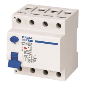 ΡΕΛΕ ΔΙΑΡΡΟΗΣ 4Χ63Α 10KA 300mA TYPE AC+S  GACIA EUROLAMP – 500-37545