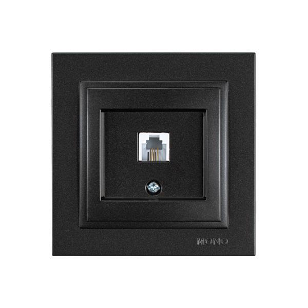 ΠΡΙΖΑ ΤΗΛΕΦΩΝΟΥ MONH RJ 11 ΜΑΥΡΟ EUROLAMP – 152-10338