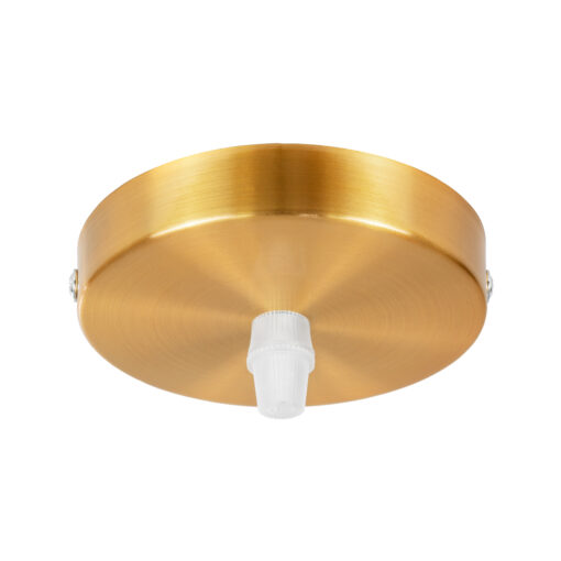 GloboStar® DIY 77503 Επιτοίχια Στρογγυλή Ροζέτα – Βάση για 1 Κρεμαστό Φωτιστικό – Φ10 x Υ2cm – Χρυσό – Μεταλλικό – 5 Χρόνια Εγγύηση