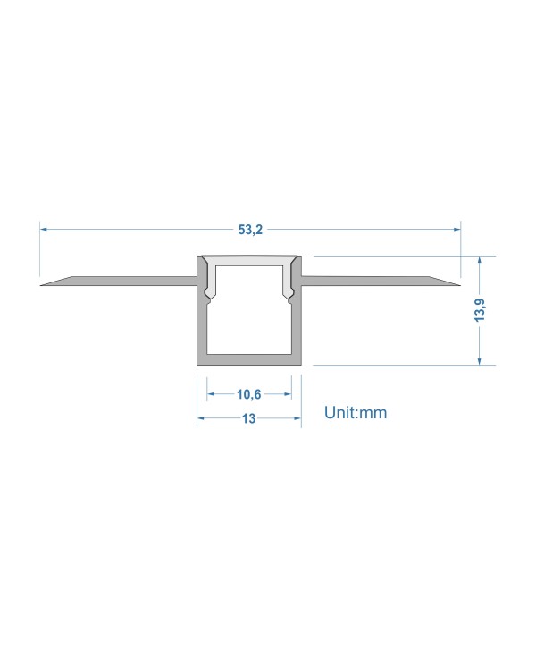 Προφίλ Αλουμινίου Γυψοσανίδας για LED Ταινίες 2m CUBALUX CL-130902