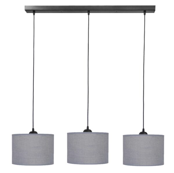 ΗΚ-04RAGA /3L ΓΚΡΙ-BL Μοντέρνο φωτιστικό ράγα 3φωτο κύλινδρος Heronia – 14-0155