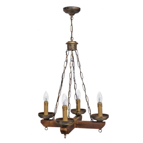 R-ΚΕΡΙ 4/Φ CROSS CHAIN BRONZE ΚΡΕΜΑΣΤΟ Ε/14 ΞΥΛΙΝΟ Heronia – 30-0076