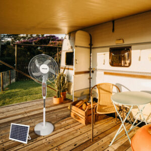 ΑΝΕΜΙΣΤΗΡΑΣ ΟΡΘΟΣΤΑΤΗΣ ΛΕΥΚΟΣ Φ45 15W ΕΠΑΝΑΦΟΡΤΙΖΟΜΕΝΟΣ ΜΕ ΗΛΙΑΚΟ ΠΑΝΕΛ EUROLAMP – 300-20017