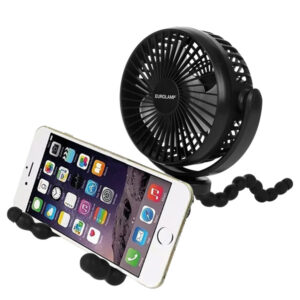 ΑΝΕΜΙΣΤΗΡΑΣ ΕΠΙΤΡΑΠΕΖΙΟΣ ΜΑΥΡΟΣ Φ12 5W ΕΥΚΑΜΠΤΟ ΤΡΙΠΟΔΟ ΕΠΑΝΑΦΟΡΤΙΖΟΜΕΝΟΣ EUROLAMP – 300-20503