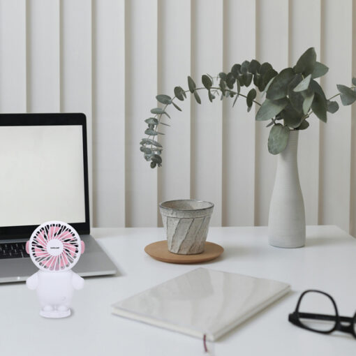 ΑΝΕΜΙΣΤΗΡΑΣ ΧΕΙΡΟΣ ΕΠΑΝΑΦΟΡΤΙΖΟΜΕΝΟΣ ΜΕ USB Φ8 ΛΕΥΚΟ-ΡΟΖ EUROLAMP – 300-20527