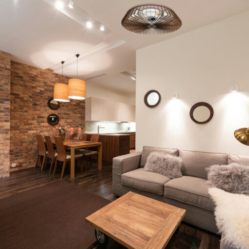 ΑΝΕΜΙΣΤΗΡΑΣ ΠΛΑΦΟΝΙΕΡΑ ΟΡΟΦΗΣ Φ63 ΚΑΦΕ 4xE27 ΜΕ ΚΟΝΤΡΟΛ 20W DC ΜΟΤΕΡ EUROLAMP – 300-25051