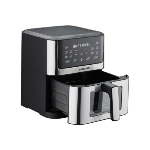 ΦΡΙΤΕΖΑ ΑΕΡΟΣ ΜΕ ΑΠΟΣΠΩΜΕΝΟ ΚΑΔΟ ΚΑΙ ΠΑΡΑΘΥΡΟ 8L 1800W ΜΑΥΡΗ EUROLAMP – 300-70041