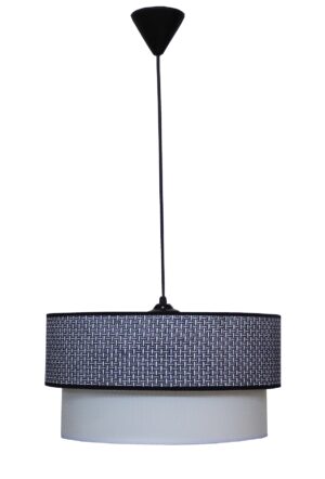 Κρεμαστό Φωτιστικό Μαύρο-Ασπρο E/27 Φ40 HK-10 E/27 Heronia – 14-0266