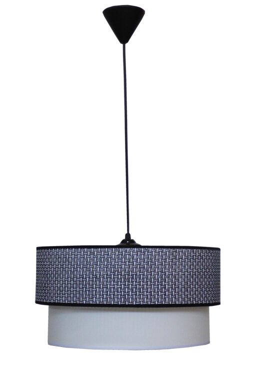 Κρεμαστό Φωτιστικό Μαύρο-Ασπρο E/27 Φ40 HK-10 E/27 Heronia – 14-0266