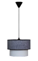 Κρεμαστό Φωτιστικό Ασπρο- Μαύρο E/27 Φ30 HK-10 Heronia – 14-0267