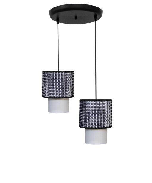 Κρεμαστό φωτιστικό 2φωτο μαύρο HK-10PENDEL Heronia – 14-0269