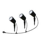 Wi-Fi Φωτιστικό Κήπου Καρφί LED Smart 3X7W Μαύρο V-TAC IP65 RGB+W Αλλαγή Χρώματος  CCT – 3015